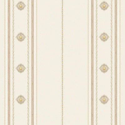 Decorative Striped Embossed Wallpaper, Cream, Silver 3D Boho Art Deco Ornate Home Wall Decor, Washable - Walloro High End Wallcoverings & More