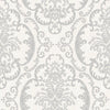 Deep Embossed Sparkling Damask Wallpaper, Stylish White Glittering Luxury Fabric Feel Vivid Colors, Home Commercial Use, Easy Clean, Water Resistant - Walloro High End Wallcoverings & More