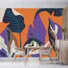 Luxury Leaf Wallpaper, Art Deco Mural, Oversized Custom Size Wall Art, Non-Woven, Non-Adhesive, Modern Wall Paper, Removable