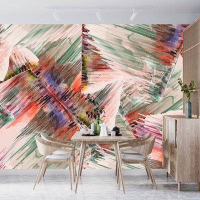 Paint Strokes Wallpaper, Seamless Pattern Mural, Oversized Custom Size Wall Art, Non-Woven, Non-Adhesive, Modern Wall Paper, Removable