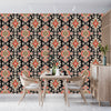 Ikat Tribal Ethnic Wallpaper, Seamless Pattern Mural, Oversized Custom Size Wall Art, Non-Woven, Non-Adhesive, Modern Wall Paper, Removable