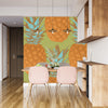 Pineapples Wallpaper, Seamless Pattern Mural, Oversized Custom Size Wall Art, Non-Woven, Non-Adhesive, Modern Wall Paper, Removable