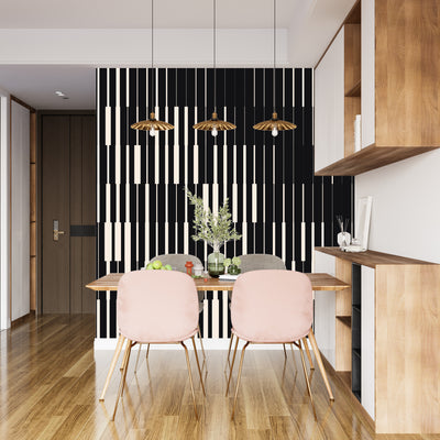 Line Halftone Wallpaper, Gradient Effect Pattern Mural, Oversized Custom Size Wall Art, Non-Woven, Non-Adhesive, Modern Wall Paper, Removable