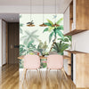 Jungle Palms Wallpaper, Birds Mural, Oversized Custom Size Wall Art, Non-Woven, Non-Adhesive, Modern Wall Paper, Removable