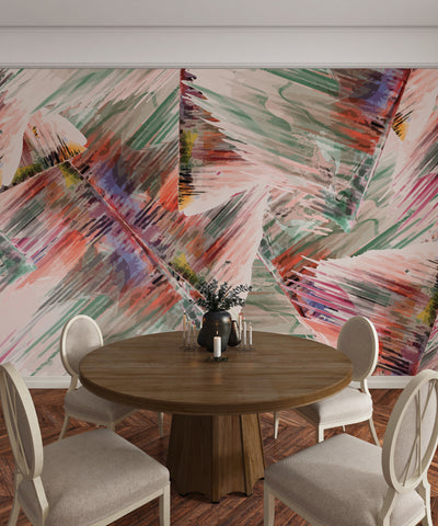 Paint Strokes Wallpaper, Seamless Pattern Mural, Oversized Custom Size Wall Art, Non-Woven, Non-Adhesive, Modern Wall Paper, Removable