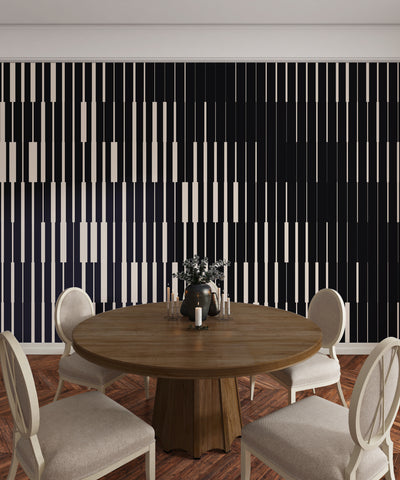 Line Halftone Wallpaper, Gradient Effect Pattern Mural, Oversized Custom Size Wall Art, Non-Woven, Non-Adhesive, Modern Wall Paper, Removable