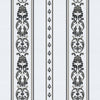 Elegant Deep Embossed Striped Wallpaper, Black and White Damask 3D Textured Wallcovering, Traditional, Large 114 sq ft Roll, Accent Wall - Walloro High End Wallcoverings & More