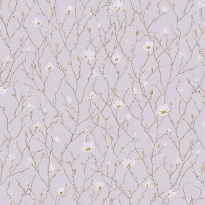 Floral Blossom Embossed Wallpaper, Flower Branches Chinoiserie Wallcovering - Walloro High End Wallcoverings & More