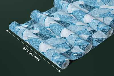 Snowflakes, Ice Colors Wallpaper, Seamless Pattern Mural, Oversized Custom Size Wall Art, Non-Woven, Non-Adhesive, Modern Wall Paper, Removable