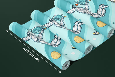 Sport Activities Wallpaper, Astronauts Mural, Oversized Custom Size Wall Art, Non-Woven, Non-Adhesive, Modern Wall Paper, Removable