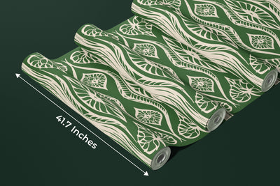 Ikat Aztech Style Wallpaper, Seamless Pattern Mural, Oversized Custom Size Wall Art, Non-Woven, Non-Adhesive, Modern Wall Paper, Removable