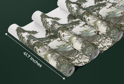 Safari Panaroma Wallpaper, Seamless Wildlife Mural, Oversized Custom Size Wall Art, Non-Woven, Non-Adhesive, Modern Wall Paper, Removable