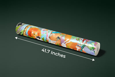 Kids Adventure Wallpaper, Jungle Animals Mural, Oversized Custom Size Wall Art, Non-Woven, Non-Adhesive, Modern Wall Paper, Removable