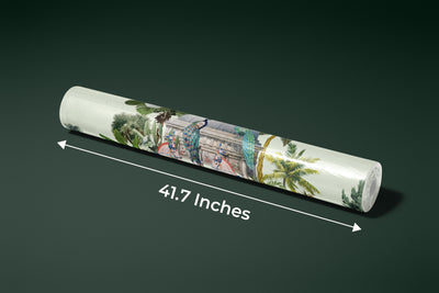 Traditional Mughal Garden Wallpaper, Peacock, Horses Mural, Oversized Custom Size Wall Art, Non-Woven, Non-Adhesive, Modern Wall Paper, Removable