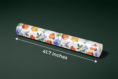 Summer Flowers Wallpaper, Seamless Pattern Mural, Oversized Custom Size Wall Art, Non-Woven, Non-Adhesive, Modern Wall Paper, Removable