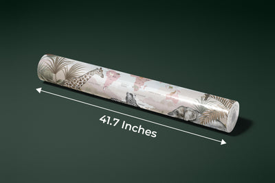 Kids World Map Wallpaper, Safari Animals Mural, Oversized Custom Size Wall Art, Non-Woven, Non-Adhesive, Modern Wall Paper, Removable