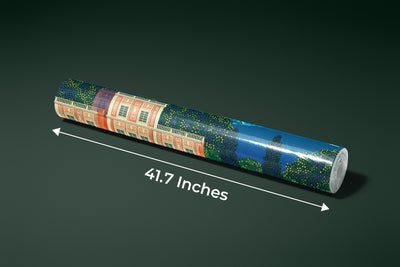 Manor House Wallpaper, Summer Day Mural, Oversized Custom Size Wall Art, Non-Woven, Non-Adhesive, Modern Wall Paper, Removable