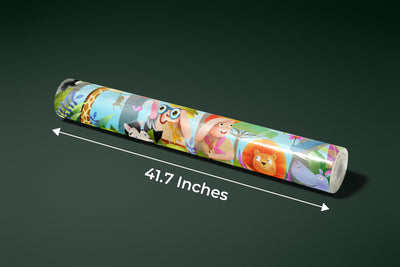 Children Wallpaper, Jungle Animals Mural, Oversized Custom Size Wall Art, Non-Woven, Non-Adhesive, Modern Wall Paper, Removable
