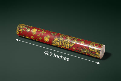 Golden Chinese Dragons Wallpaper, Seamless Pattern Mural, Oversized Custom Size Wall Art, Non-Woven, Non-Adhesive, Modern Wall Paper, Removable