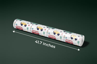 Kids Colorful Cars Wallpaper, Seamless Pattern Mural, Oversized Custom Size Wall Art, Non-Woven, Non-Adhesive, Modern Wall Paper, Removable