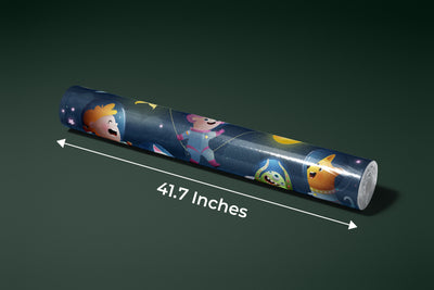 Kids Space Travel Wallpaper, Alien and Pets Mural, Oversized Custom Size Wall Art, Non-Woven, Non-Adhesive, Modern Wall Paper, Removable