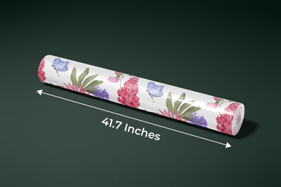 Spring Flowers Wallpaper, Seamless Pattern Mural, Oversized Custom Size Wall Art, Non-Woven, Non-Adhesive, Modern Wall Paper, Removable