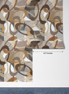Abstract Geometric Shapes Wallpaper, Seamless Pattern Mural, Oversized Custom Size Wall Art, Non-Woven, Non-Adhesive, Modern Wall Paper, Removable