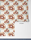 Abstract Brown and Blue Wallpaper, Seamless Pattern Mural, Oversized Custom Size Wall Art, Non-Woven, Non-Adhesive, Modern Wall Paper, Removable