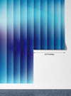 Corrugated Glass Effect Wallpaper, Cool Blue Mural, Oversized Custom Size Wall Art, Non-Woven, Non-Adhesive, Modern Wall Paper, Removable