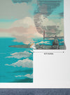 Plane in the Sky Wallpaper, Over the Sea Mural, Oversized Custom Size Wall Art, Non-Woven, Non-Adhesive, Modern Wall Paper, Removable