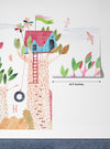 Cute Tree Houses Wallpaper, Playground Mural, Oversized Custom Size Wall Art, Non-Woven, Non-Adhesive, Modern Wall Paper, Removable