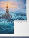 Lighthouse on the Seacoast Wallpaper, Oil Painting Mural, Oversized Custom Size Wall Art, Non-Woven, Non-Adhesive, Modern Wall Paper, Removable