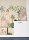 Mughal Garden Wallpaper, Peacock, Parrot Mural, Oversized Custom Size Wall Art, Non-Woven, Non-Adhesive, Modern Wall Paper, Removable