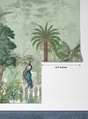 Mughal Garden Wallpaper, Birds Mural, Oversized Custom Size Wall Art, Non-Woven, Non-Adhesive, Modern Wall Paper, Removable