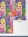 Colorful Cute Kitten Wallpaper, Seamless Pattern Mural, Oversized Custom Size Wall Art, Non-Woven, Non-Adhesive, Modern Wall Paper, Removable