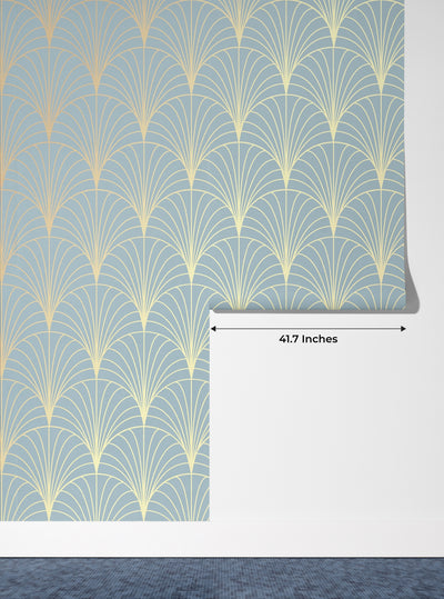 Luxury Art Deco Wallpaper, Seamless Pattern Mural, Oversized Custom Size Wall Art, Non-Woven, Non-Adhesive, Modern Wall Paper, Removable