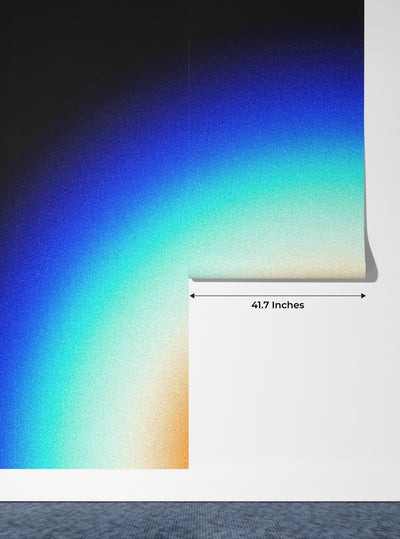 Vibrant Colors Wallpaper, Circle Ring Mural, Oversized Custom Size Wall Art, Non-Woven, Non-Adhesive, Modern Wall Paper, Removable