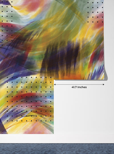 Futuristic Colorful Wallpaper, Seamless Pattern Mural, Oversized Custom Size Wall Art, Non-Woven, Non-Adhesive, Modern Wall Paper, Removable