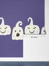 Ghosts, Purple Background Wallpaper, Seamless Pattern Mural, Oversized Custom Size Wall Art, Non-Woven, Non-Adhesive, Modern Wall Paper, Removable