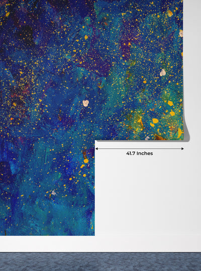 Flames of a Bonfire Wallpaper, Oil Painting Mural, Oversized Custom Size Wall Art, Non-Woven, Non-Adhesive, Modern Wall Paper, Removable