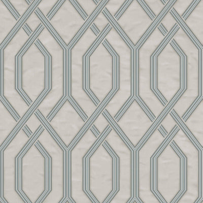 Geometric Wallpaper, 3D Embossed Modern Flocked Wallcovering, Light Gray, Silver Fabric Touch Contemporary Washable, Extra Large 177 sq ft Roll - Walloro High End Wallcoverings & More