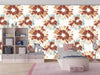Abstract Brown and Blue Wallpaper, Seamless Pattern Mural, Oversized Custom Size Wall Art, Non-Woven, Non-Adhesive, Modern Wall Paper, Removable