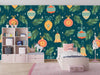 Christmas Decorations Wallpaper, Seamless Pattern Mural, Oversized Custom Size Wall Art, Non-Woven, Non-Adhesive, Modern Wall Paper, Removable