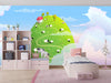 Green Hill Wallpaper, Sheep Mural, Oversized Custom Size Wall Art, Non-Woven, Non-Adhesive, Modern Wall Paper, Removable