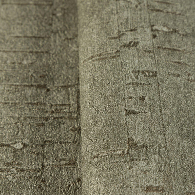 Green Cork Textured Wallpaper, Wood Tree Bark Grain Design Stylish Realistic Wallcovering - Walloro High End Wallcoverings & More