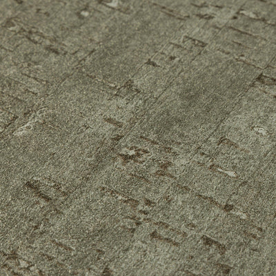 Green Cork Textured Wallpaper, Wood Tree Bark Grain Design Stylish Realistic Wallcovering - Walloro High End Wallcoverings & More