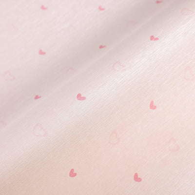 Hearts Girls' Room Textured Wallpaper, Light Pink , Girls Bedroom Wallpaper, Nursery Wallpaper, 114 sq ft, Kids Bathroom Wallpaper, Washable - Walloro High End Wallcoverings & More