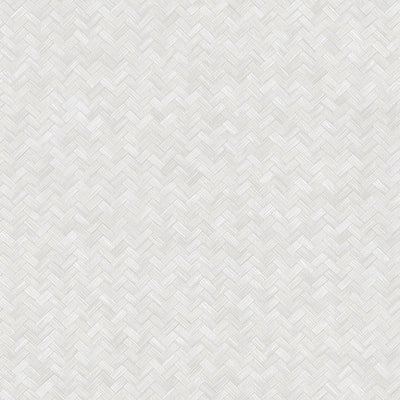 Jute Basket Weave Chevron Wallpaper, Ivory 3D Deep Embossed Non-Woven Braided Geometric Pattern - Walloro High End Wallcoverings & More