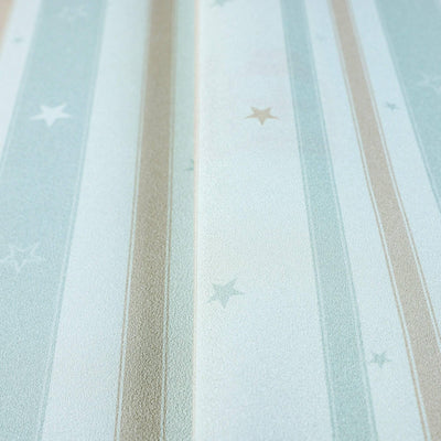 Kids Room Striped Textured Wallpaper, Blue Colorful, Boys Girls Bedroom Wallpaper, Nursery Wallpaper, 114 sq ft, Kids Bathroom Wallpaper - Walloro High End Wallcoverings & More