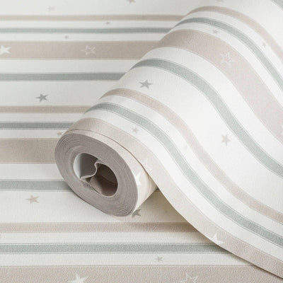 Kids Room Striped Textured Wallpaper, Colorful, Boys Girls Bedroom Wallpaper, Nursery Wallpaper, 114 sq ft Roll, Kids Bathroom Wallpaper - Walloro High End Wallcoverings & More